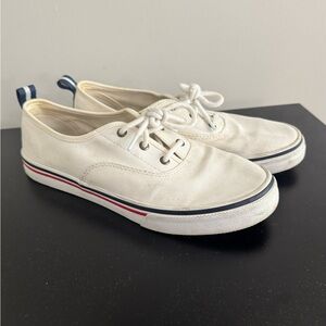 Sperry Women's Canvas Sneakers with Navy and Red Details